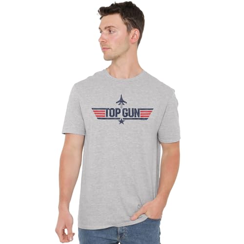Paramount, Top Gun Logo Grey Unisex T Shirt, Athletic Heather, XXX-Large