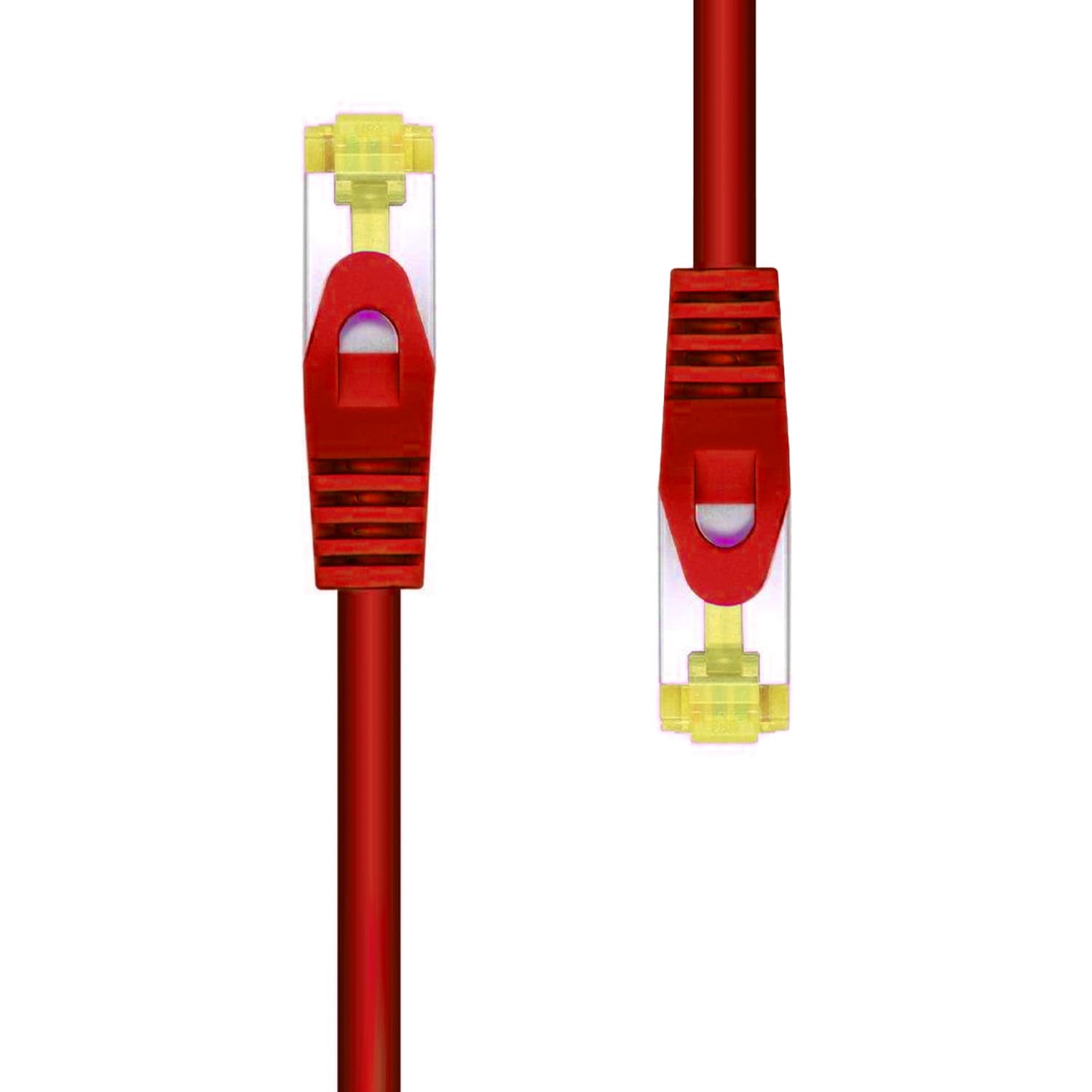 Monkey Ladder Ethernet Cable RJ45 LSZH Cat.6A SFTP AWG26 100% Copper Allogen Free Red 1.0 m Patch Cord