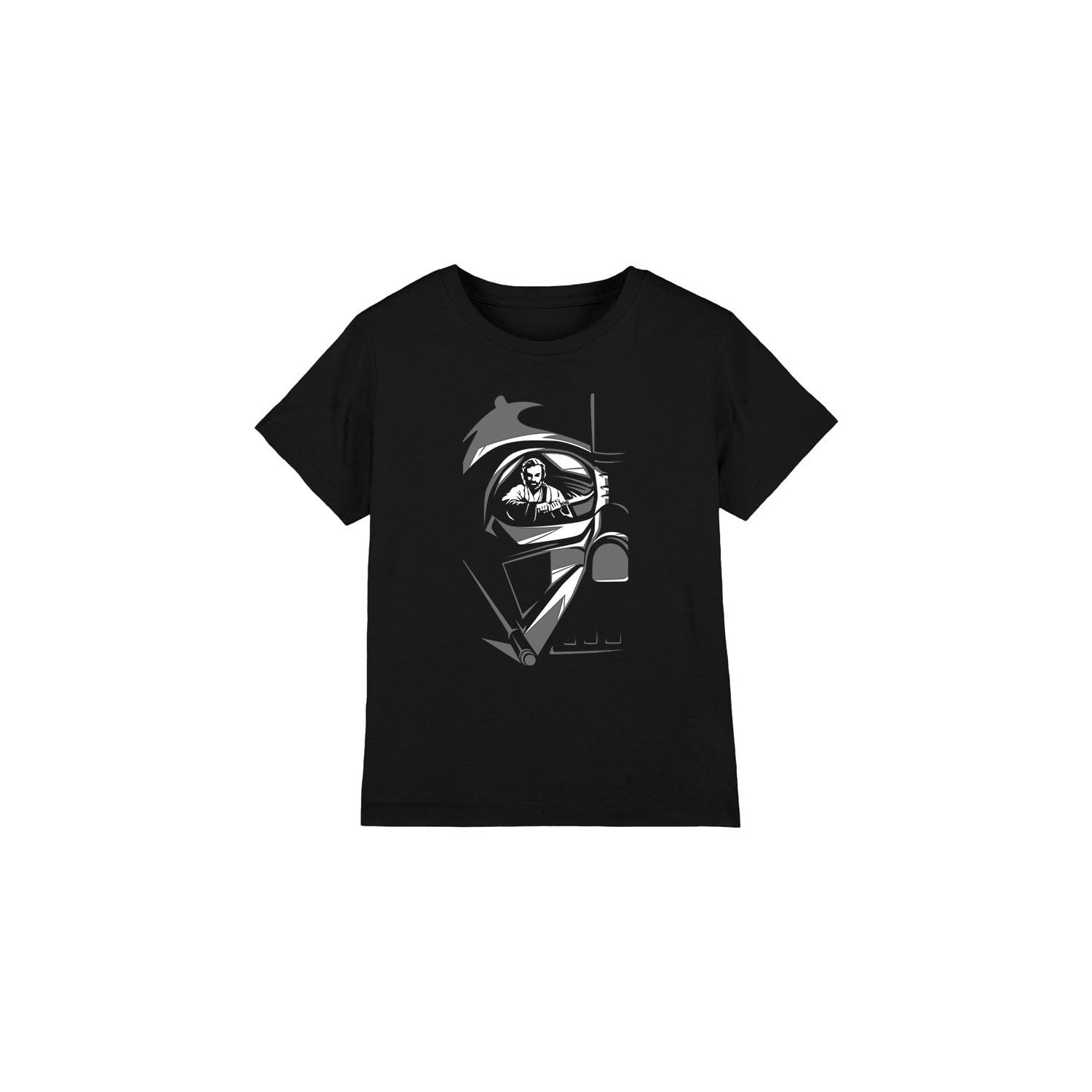 Obi-Wan Kenobi Boys Obiwan Vader Eye Unisex Kids T-Shirt, Black, 9-10 Years UK