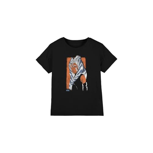 Star Wars Ahsoka Sketch Unisex Kids T Shirt, Black, 12-13 Years