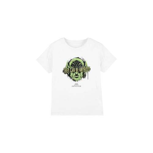 Secret Invasion Boys Anybody Unisex Kids T-Shirt, White, 5-6 Years UK