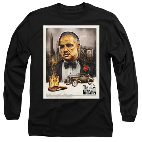 Godfather Vintage Poster Unisex Adult Longsleeve T Shirt, Black, Small