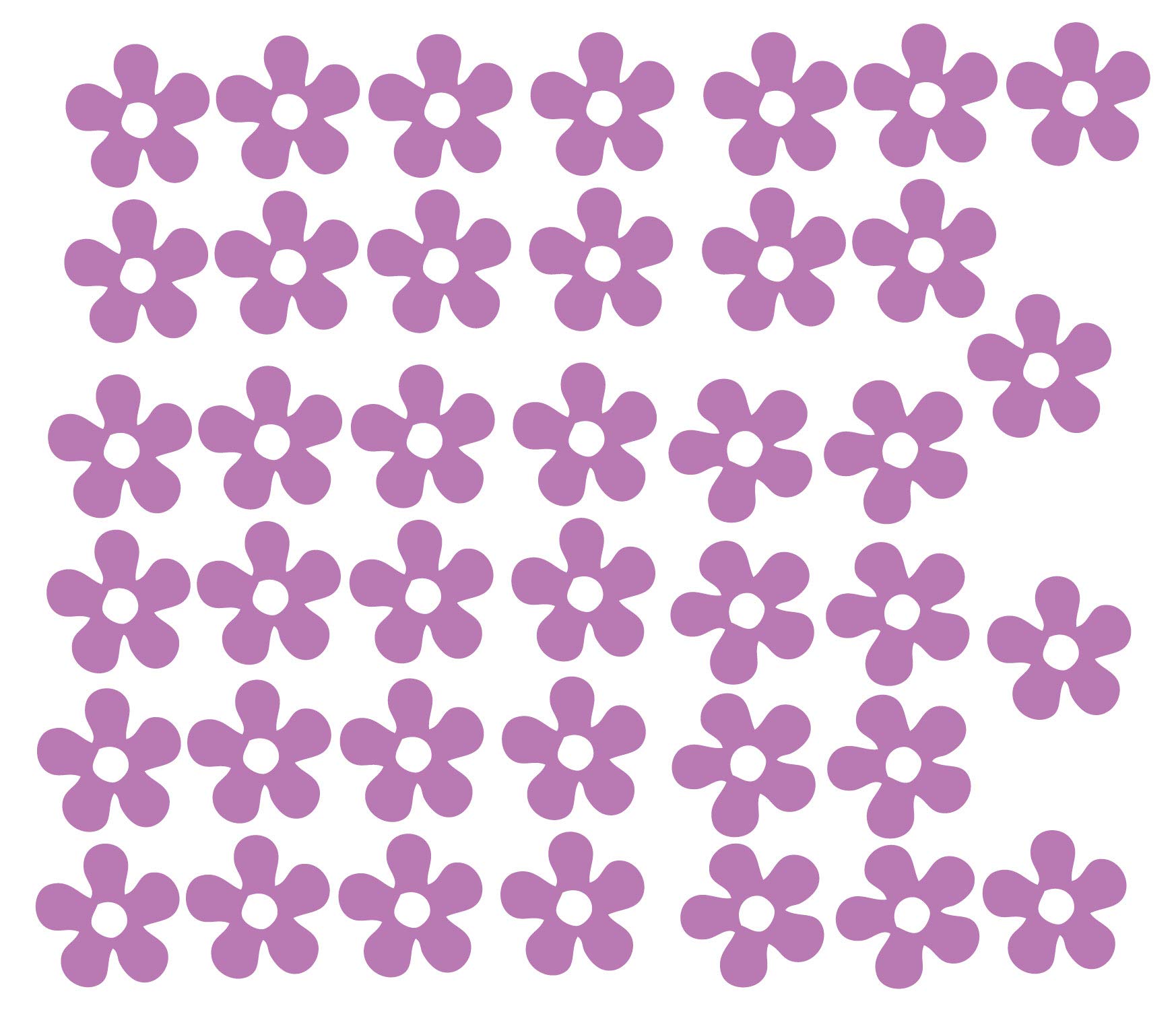 60 Second Makeover Limited Pack of 40 Vinyl Flowers Stickers Car Bike Sccoter Helmet Decal Graphic Girls Laptop Decorative