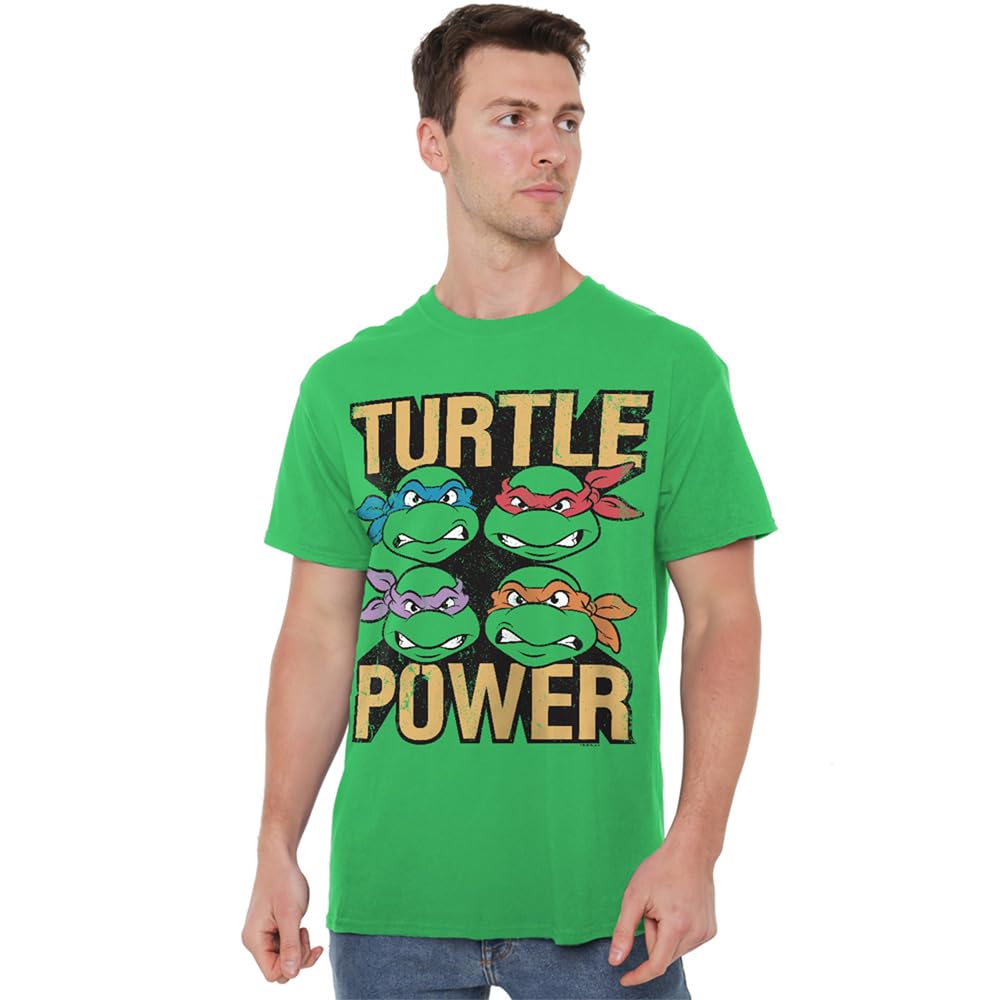 manji-devlin corporation TMNT Turtle Power Unisex T Shirt, Kelly Green, XXXX-Large