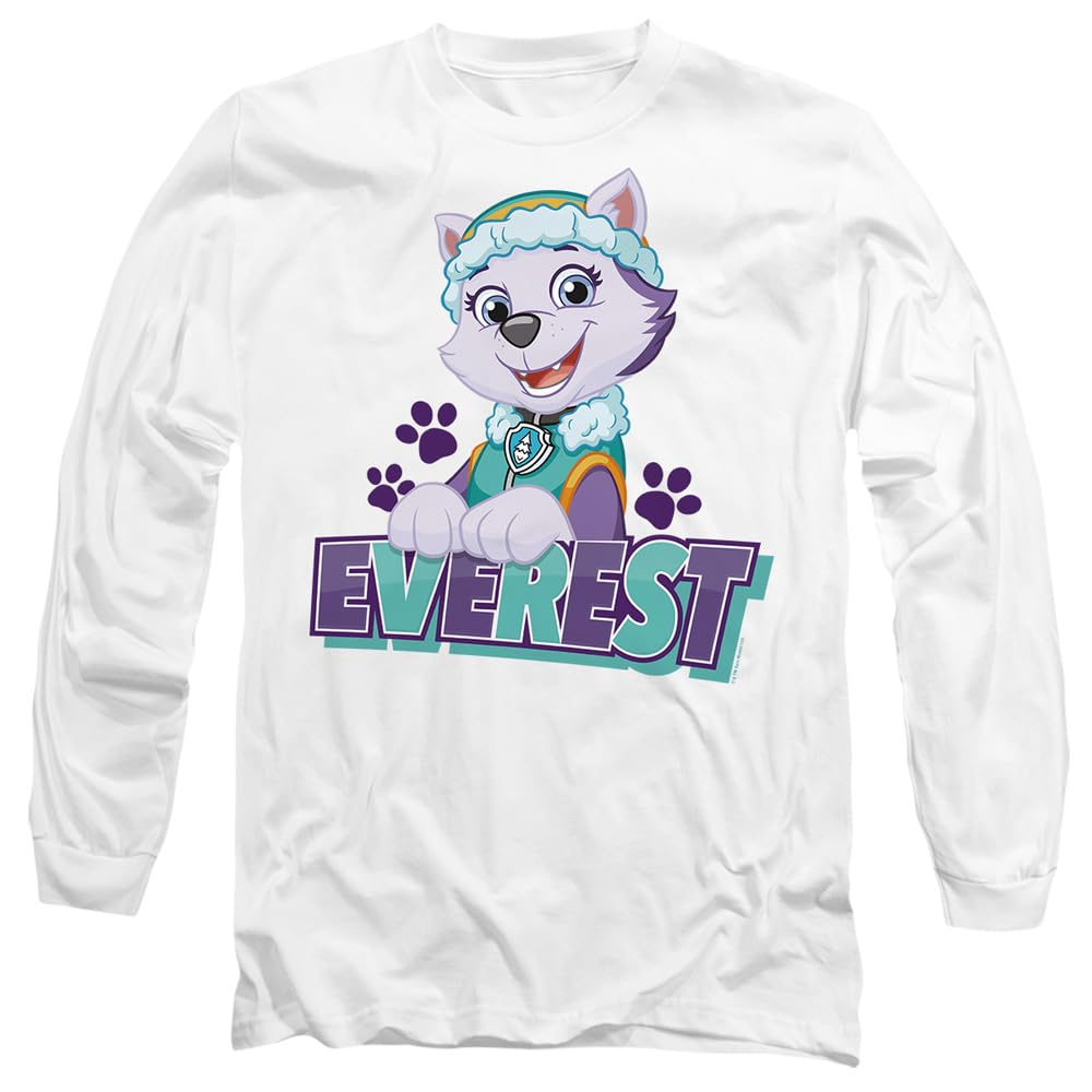 Paw Patrol Everest Mens Long Sleeve T Shirt, White, XL