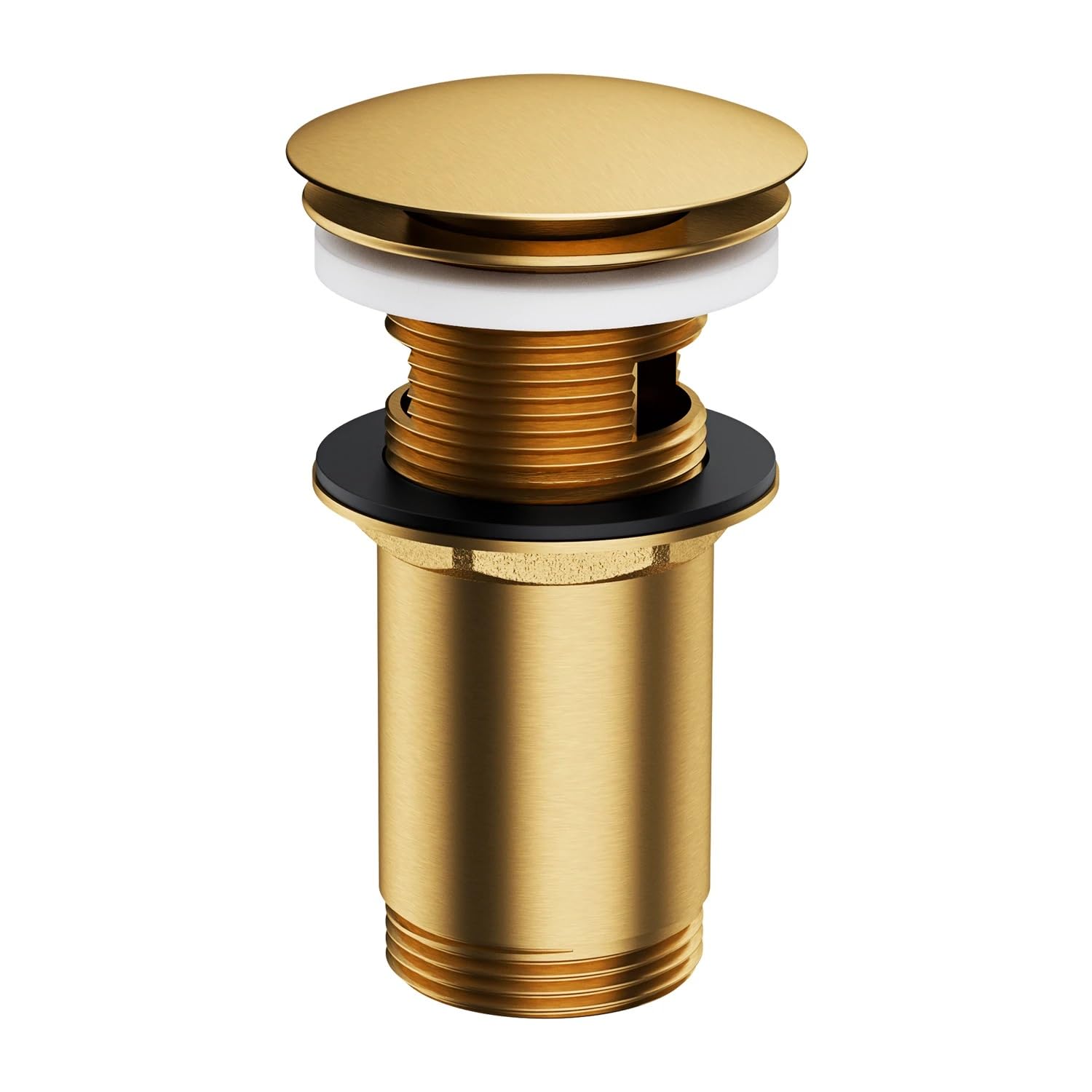 Omnires Click-clack Stopper for Bathroom Sink with Overflow Klik-klak - Brushed Gold - A706GLB