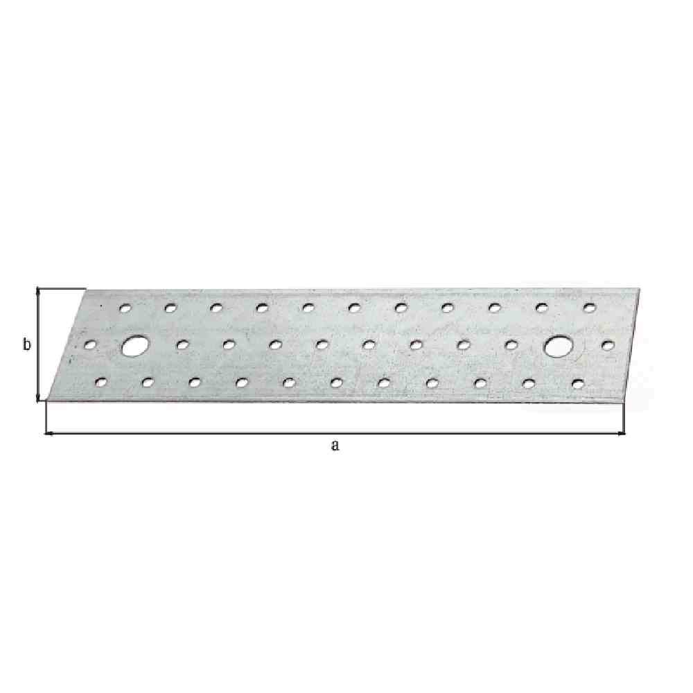 Alberts 331962 Perforated Plate Sendzimir-Galvanised 240 x 60 mm