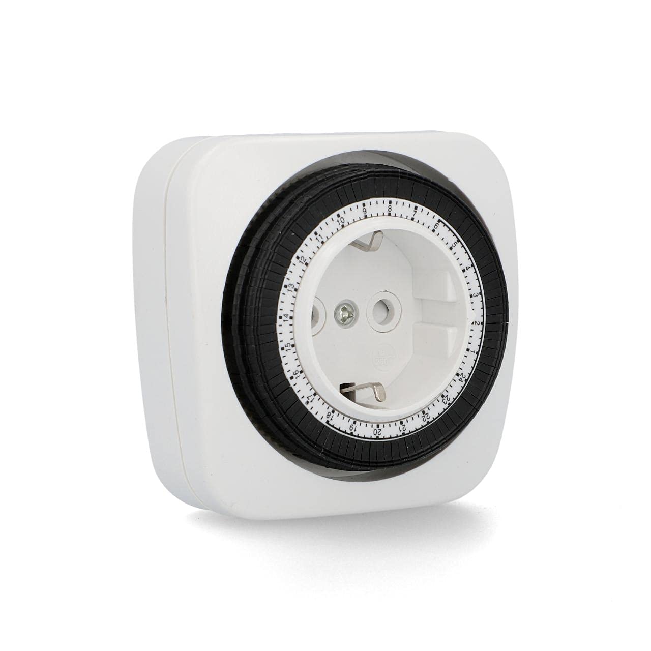 UNITEC Mechanical Daily Timer for Indoor Use Attractive Square Shape Analogue White 15 Minute Interval Adjustable