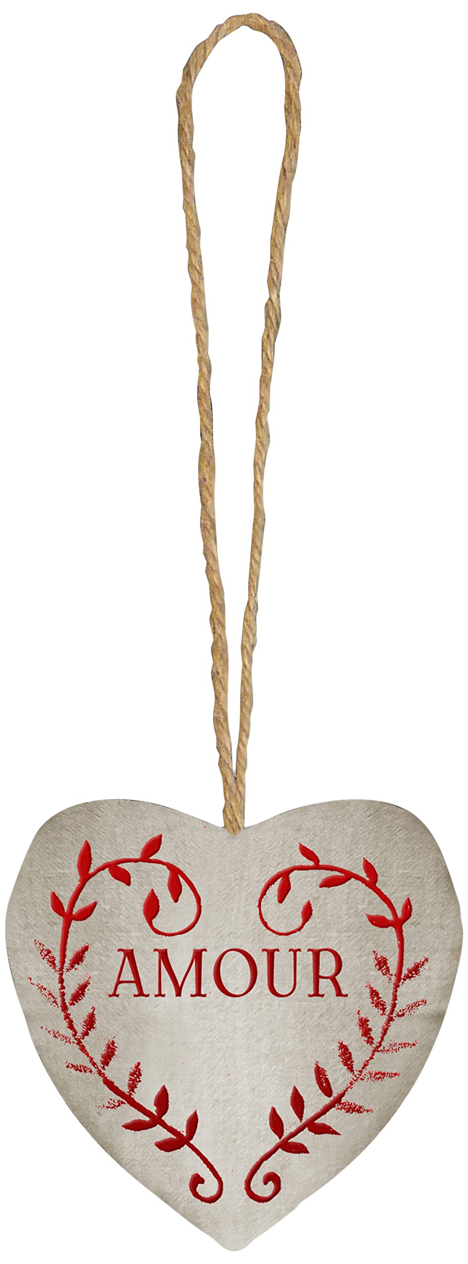 Couleur Montagne Heart 9.5X9.5 Amour Rouge, Lin Red