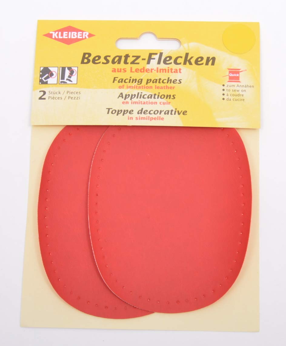 Kleiber Facing Patches, Red, 11cm x 8.5cm