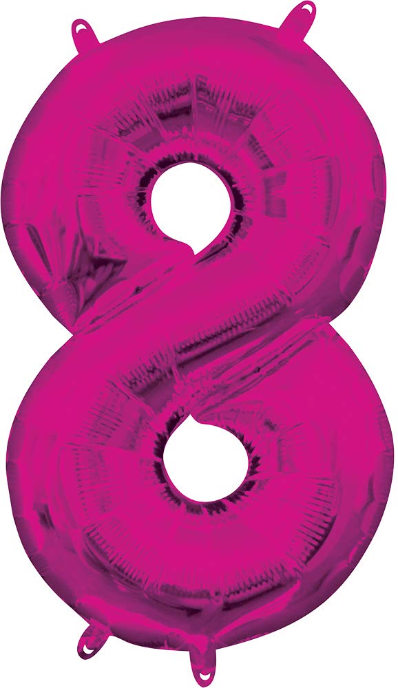 Amscan 3824411 16In: '8' Pink