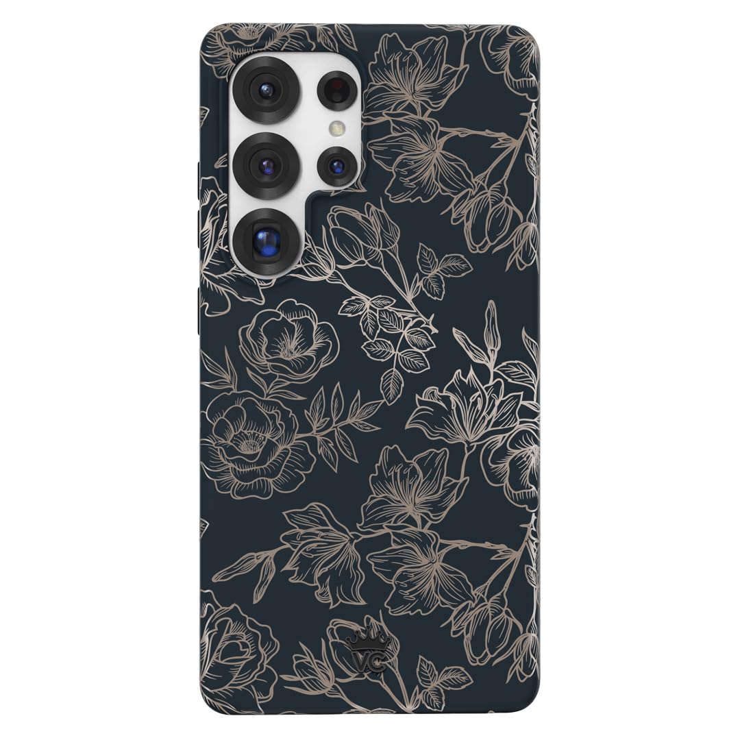 Velvet Caviar Designed for Samsung Galaxy S25 Ultra Case - [8ft Drop Tested] - Cute Protective Case for Women (Floral Rose Gold Flowers)