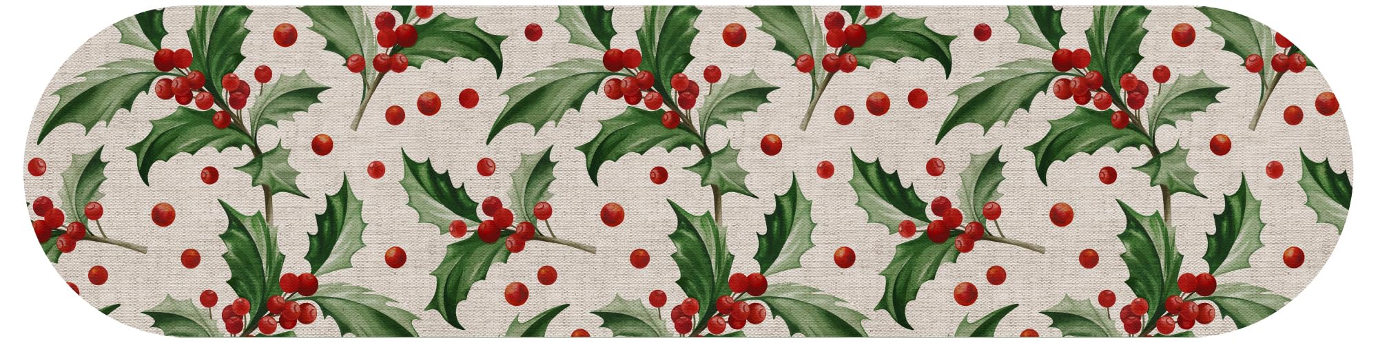 Round Holly Table Runner 30x120cm