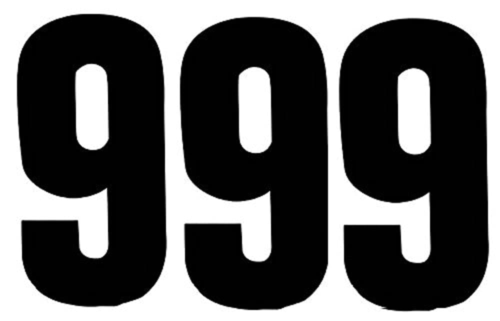 Merriway BH04033 (4 Pcs) Black Vinyl Stick-On Wheelie Bin Post Box Crate Dust Bin Numbers 75mm (3 inch) Number 9 - Pack of 4 Pieces