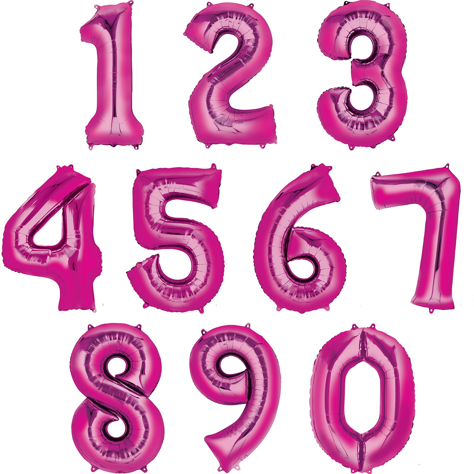 Amscan Anagram 2827201 - Number 0 Pink Foil Balloon - 32", 34"
