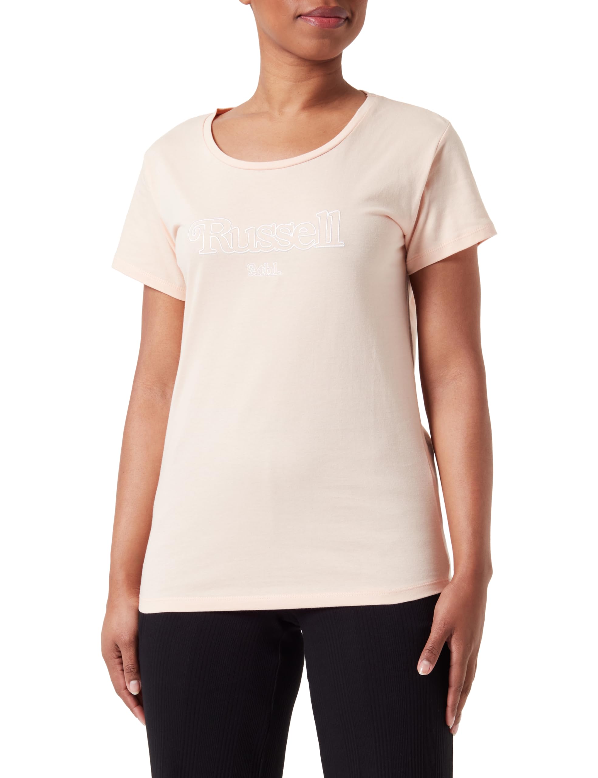 Russell Athletic A11382-P51-651 VC-S/S Crewneck TEE Shirt T-Shirt Women's Pale Blush Size L