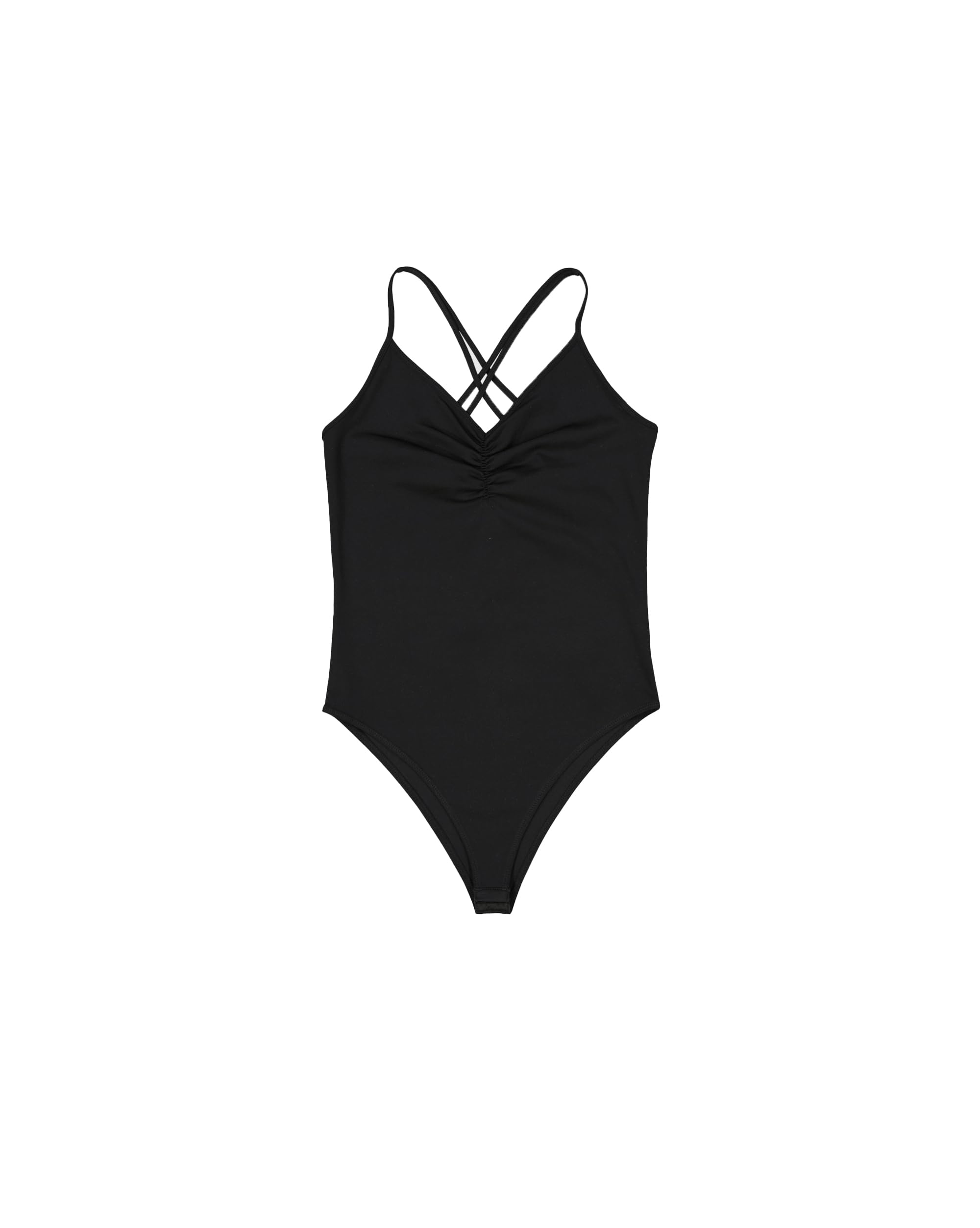 Champion Women's Legacy Emotional Dance W (117439) -Peached Stretch Jersey (265gr) Scollo Aperto Bodystocking, Black (KK001), XS