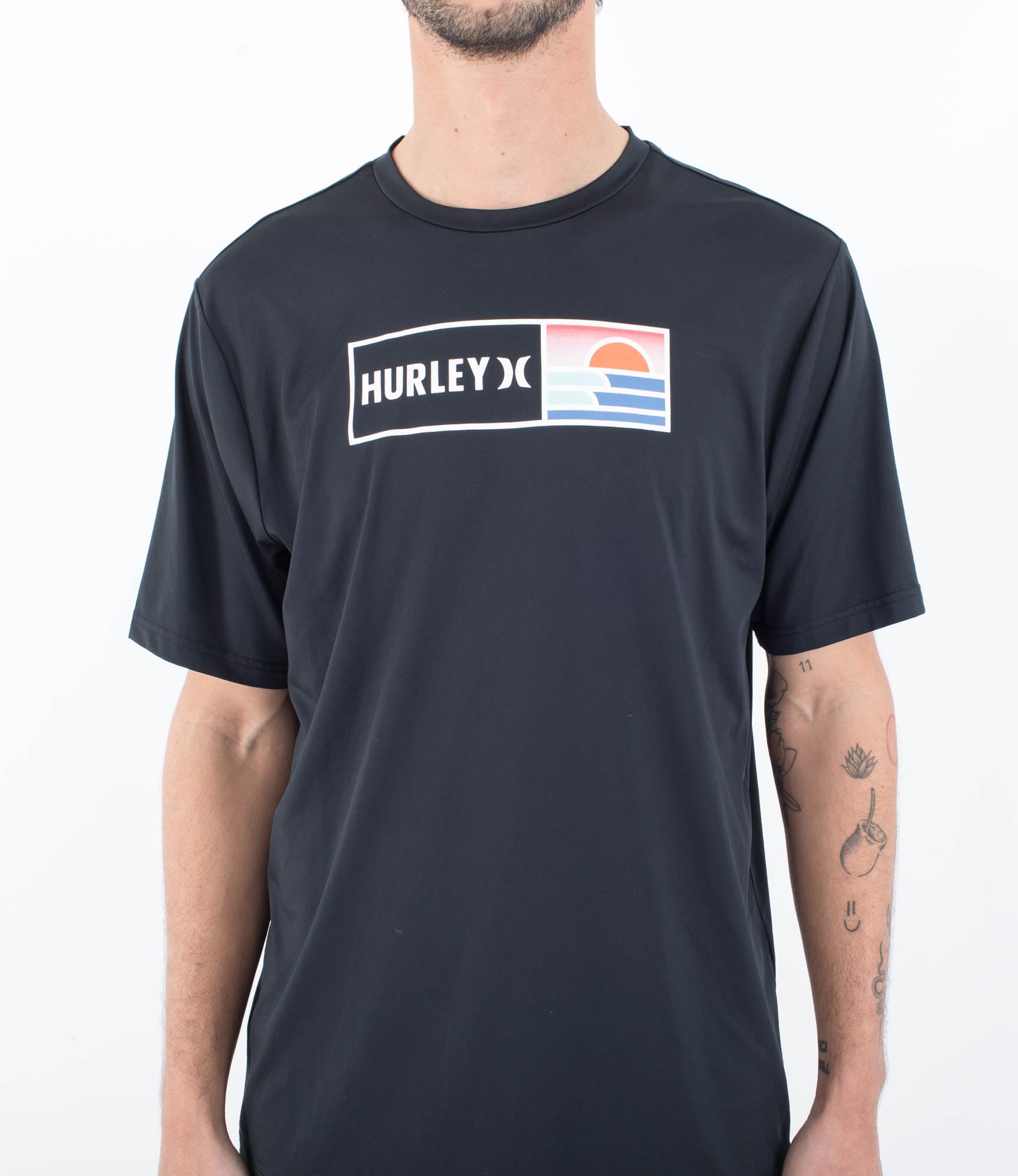 Short Sleeve Lycra Man - Everyday Hybrid UPF Black