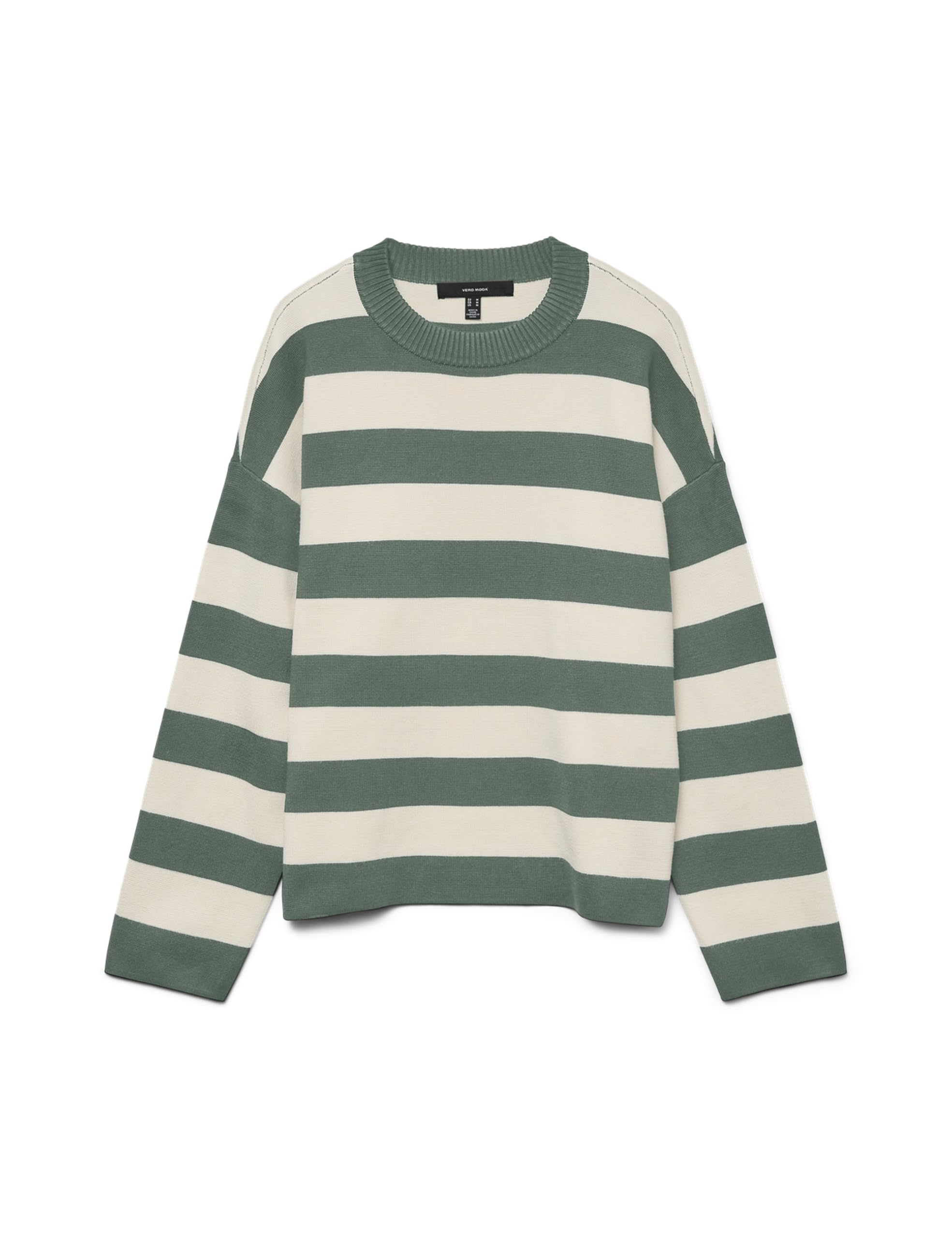 VERO MODA Vmsilje LS O-Neck Boxy Pullover Noos, Laurel Wreath, L