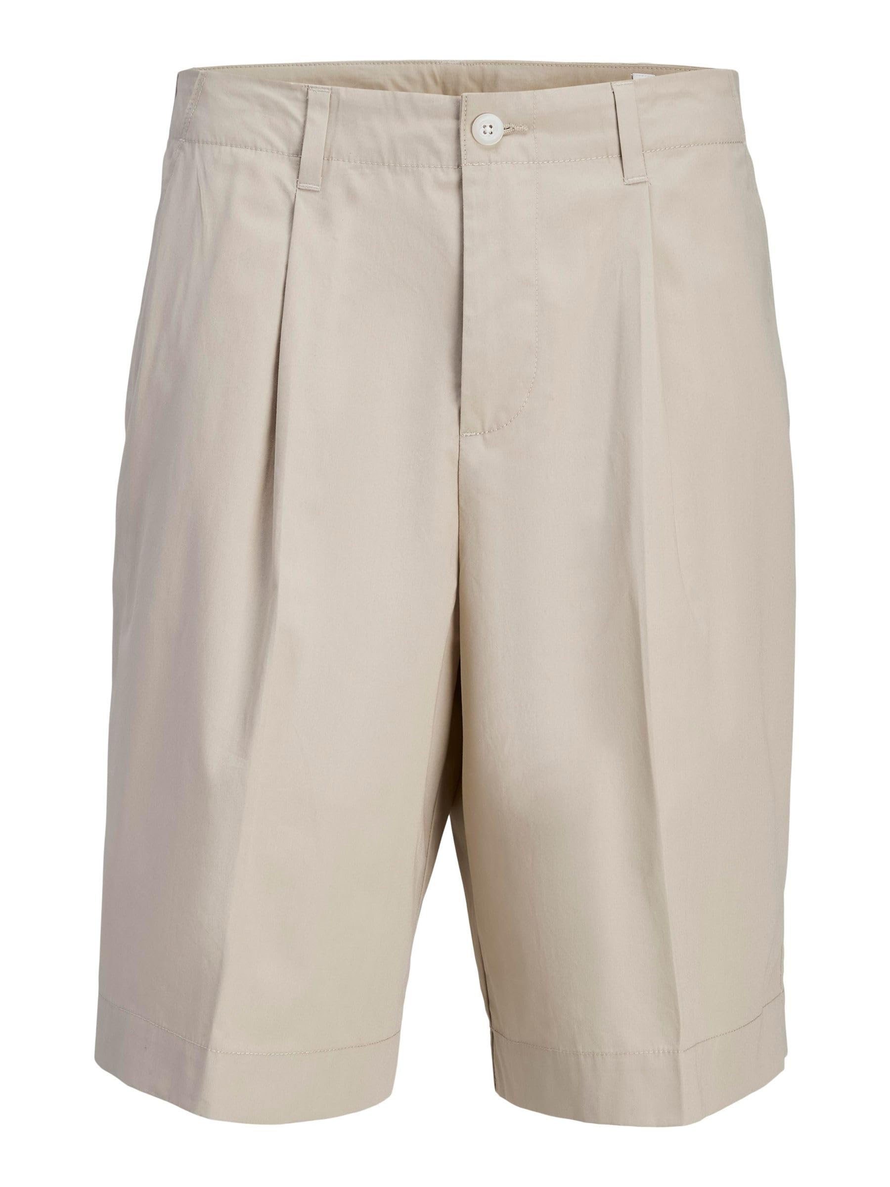 JACK & JONES Men's Jpstowen Porter Shorts LNG Sn, Silver Lining, S