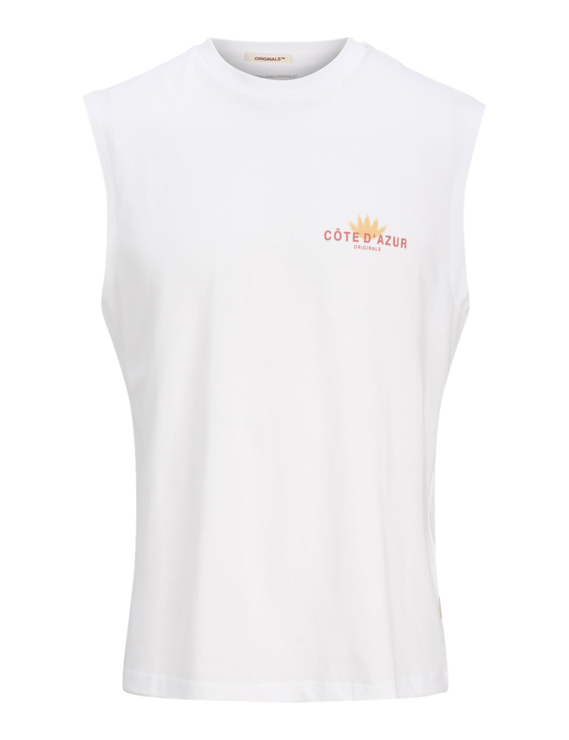 JACK & JONES Men's Jorcanggu Back Graphic Tee SL Crew Neck, Bright White, S