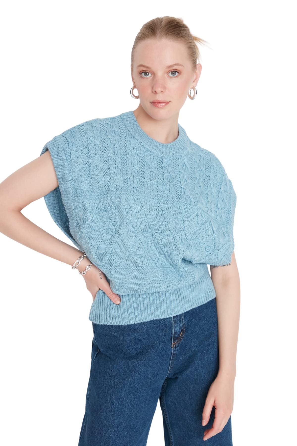 Trendyol Sweater Vest - Blue - Regular