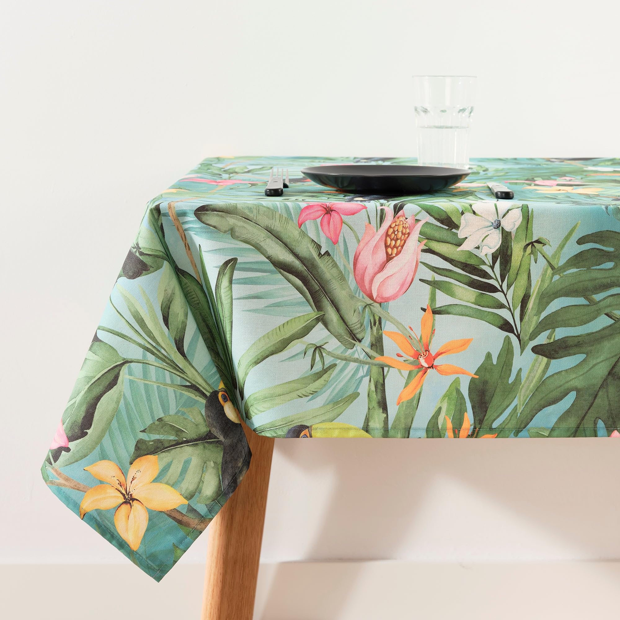 BELUM | Stain Resistant Tablecloth Size 300 x 140 cm - Extra Soft Touch Tablecloth Colour Multicolor - Tablecloth 100% Made in Spain Fabric 100% Organic Cotton - Tablecloth Model 0120-416