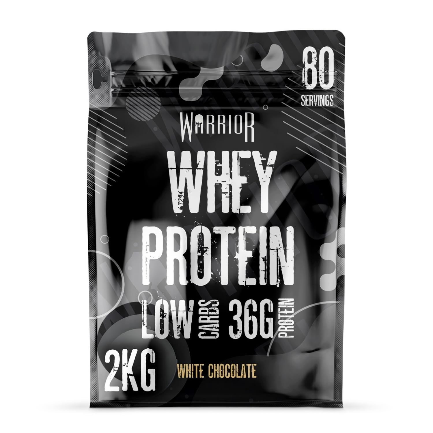 Warrior Whey Protein Powder – Up to 36g* of Protein Per Shake – Low Sugar, and Low Carbs – GMP Certified (White Chocolate, 2kg)