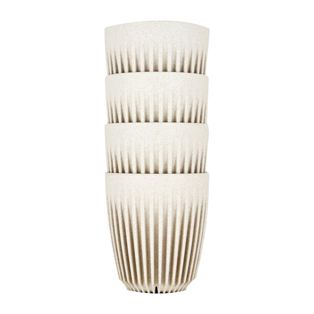 Husky Cup Coffee Cup Tumbler Without Lid, Set of 4, 230ml (8oz) Natural HC08N04