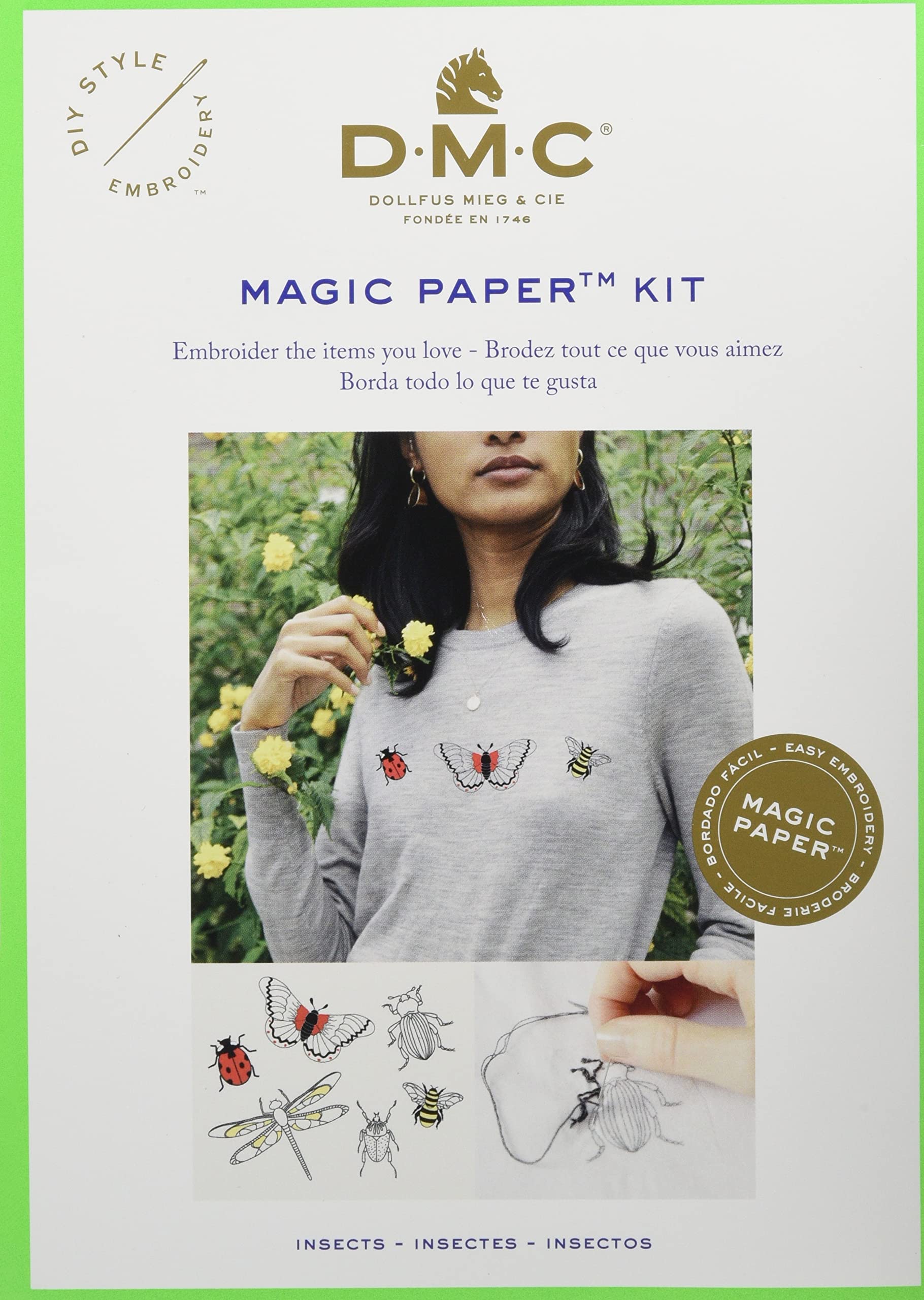 DMC Insect Collection Cross Stitch Magic Paper Kit