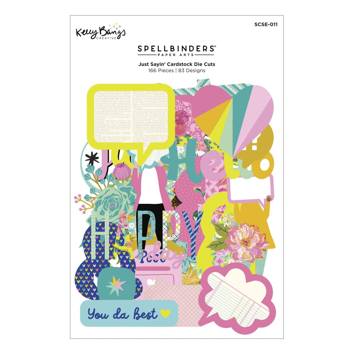Spellbinders Just Sayin' Die Cuts from The Just Sayin' Collection by Kelly Bangs