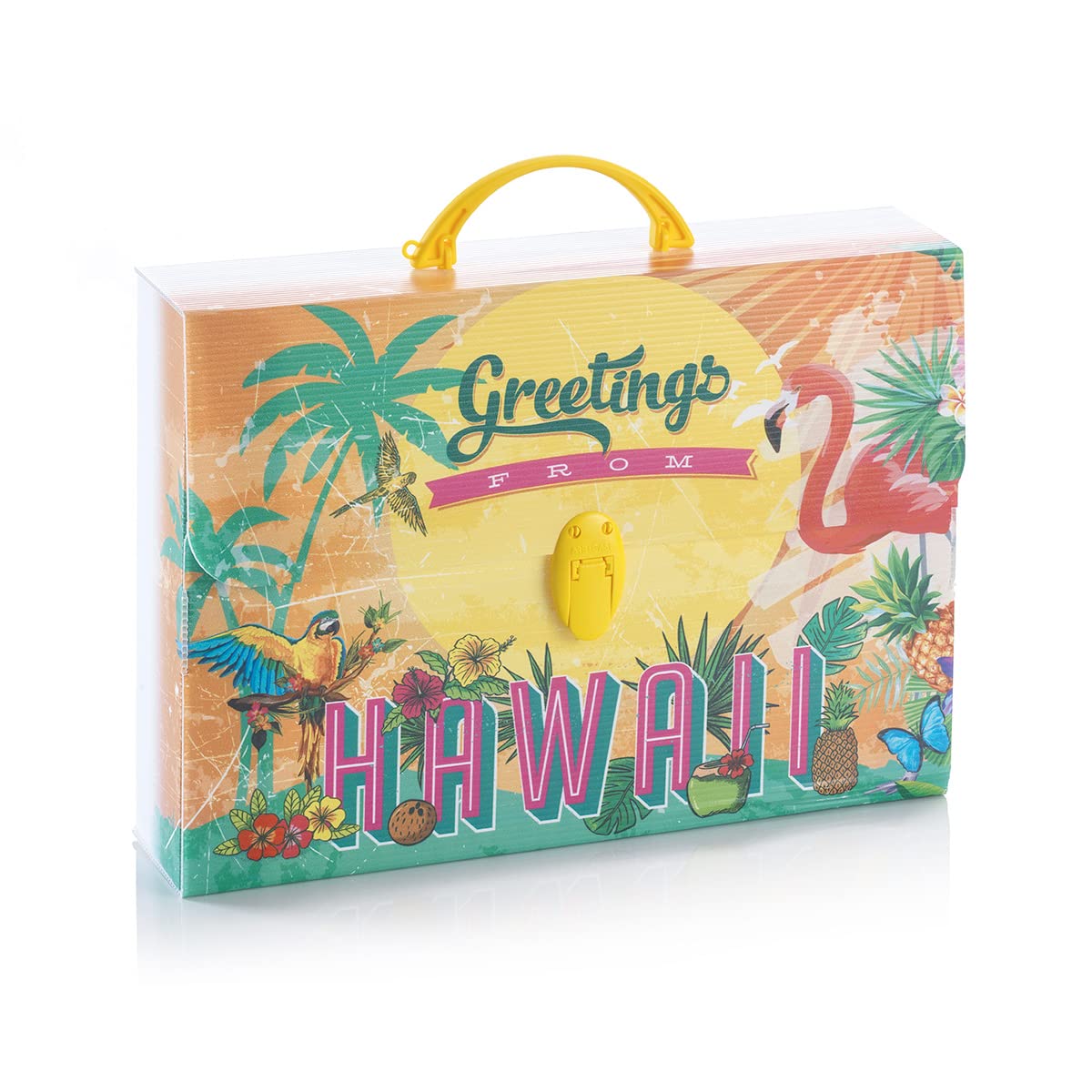 Favorit Hawaii Greetings Suitcase, Multicoloured, Formato 56,5x36,5 dorso 5,5 cm