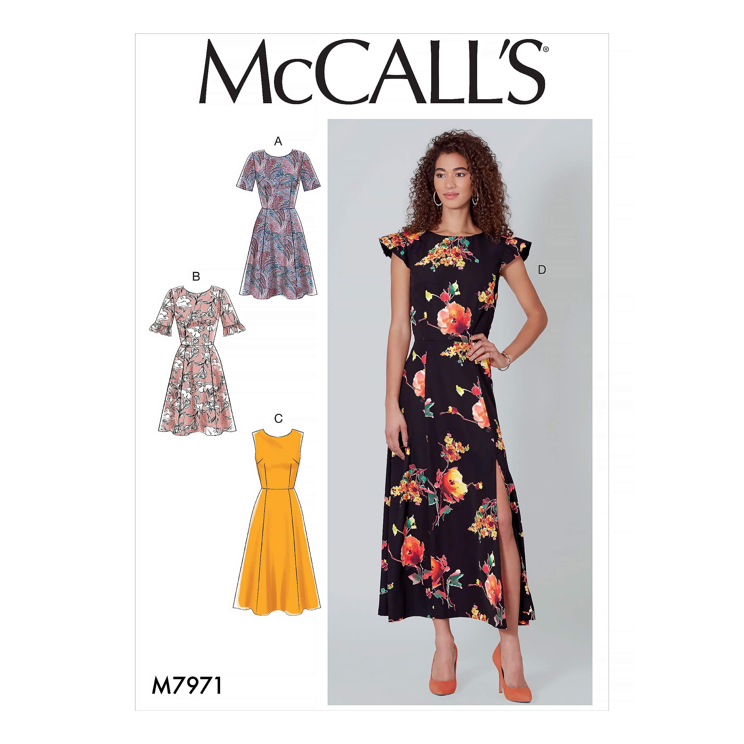 McCall's M7971, Sewing Pattern,Template, Paper, White, Various