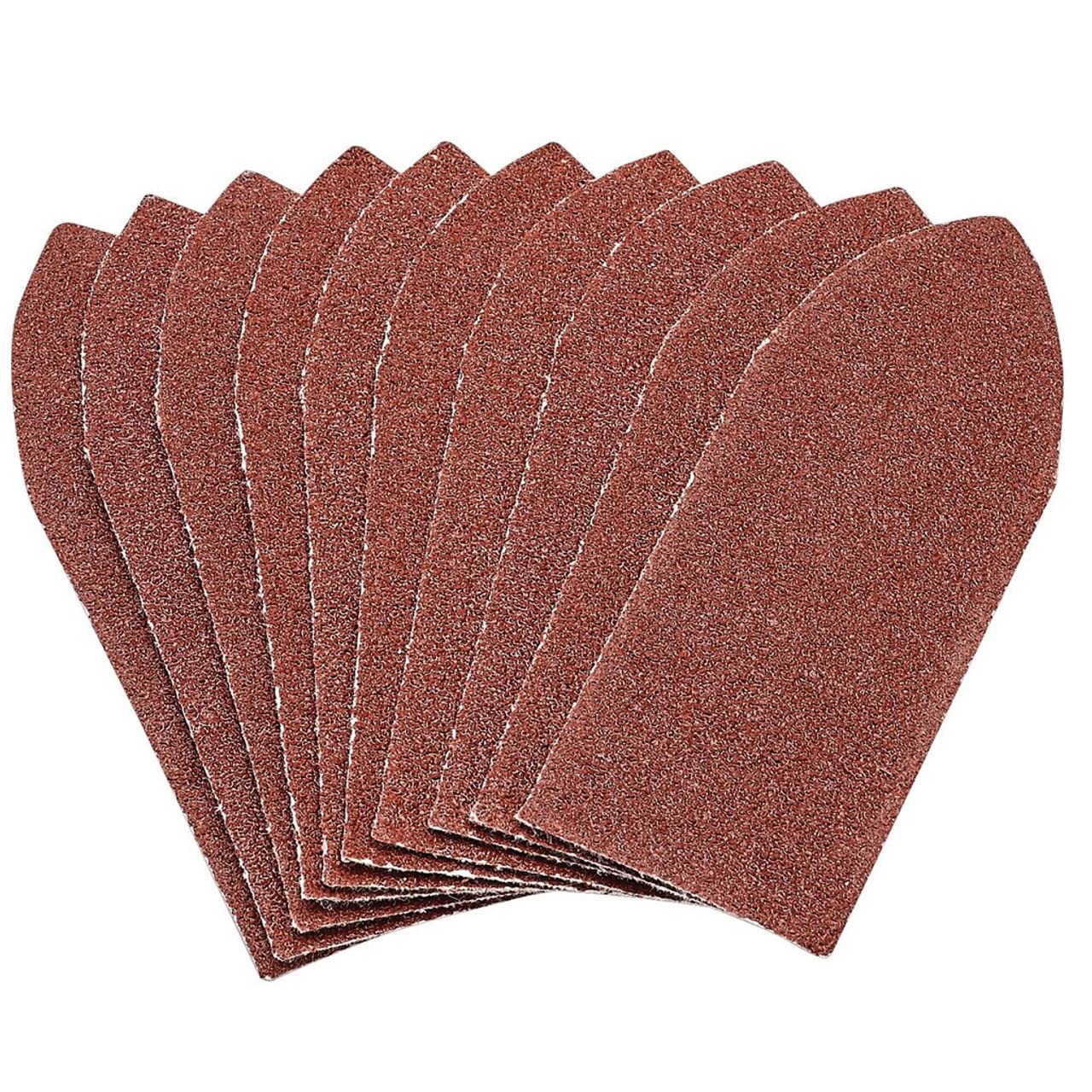 Draper 99261 Pack of Ten 80 Grit Hook and Loop Aluminium Oxide Sanding Sheets (32x92mm)