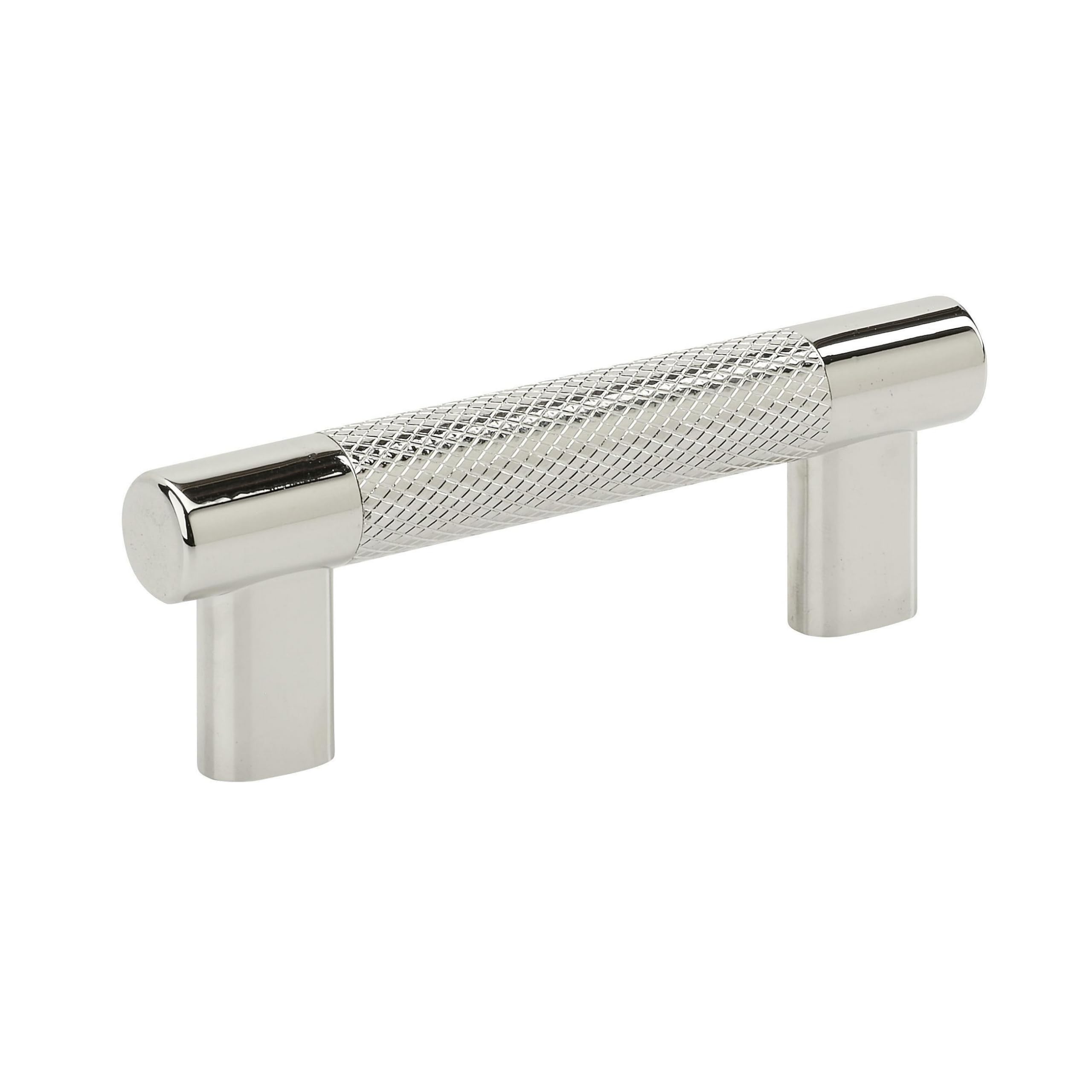Amerock BP36557PN | Kitchen Cabinet Pull | Polished Nickel | 3 in & -3/4 in (76 mm & 96 mm) Center-to-Center | Bronx | 1 Pack | Furniture Hardware | Cabinet Handle | Bathroom Drawer Pull