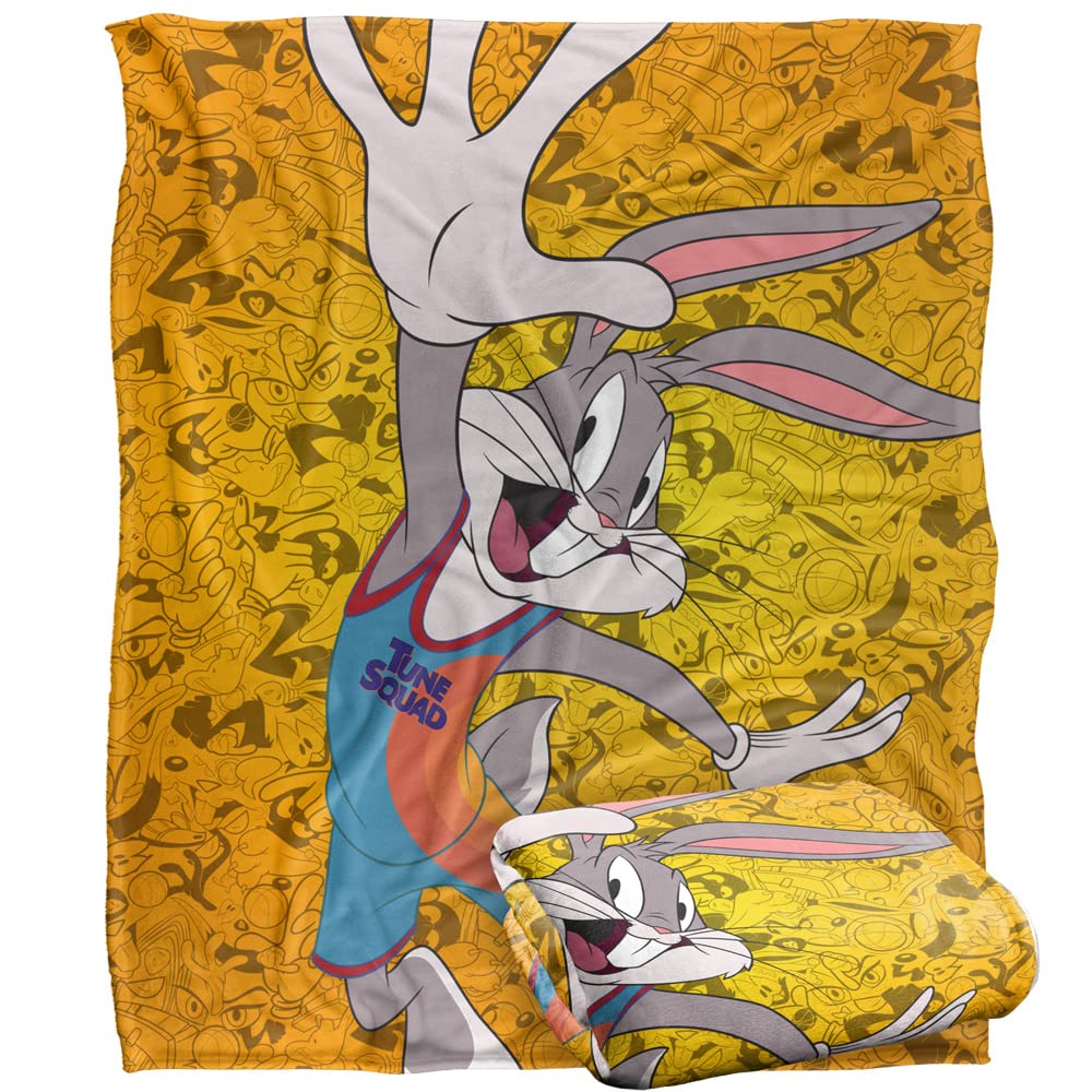 SPACE JAM 2 Bugs Jumping Officially Licensed Silky Touch Super Soft Throw Blanket 152 x 127 cm