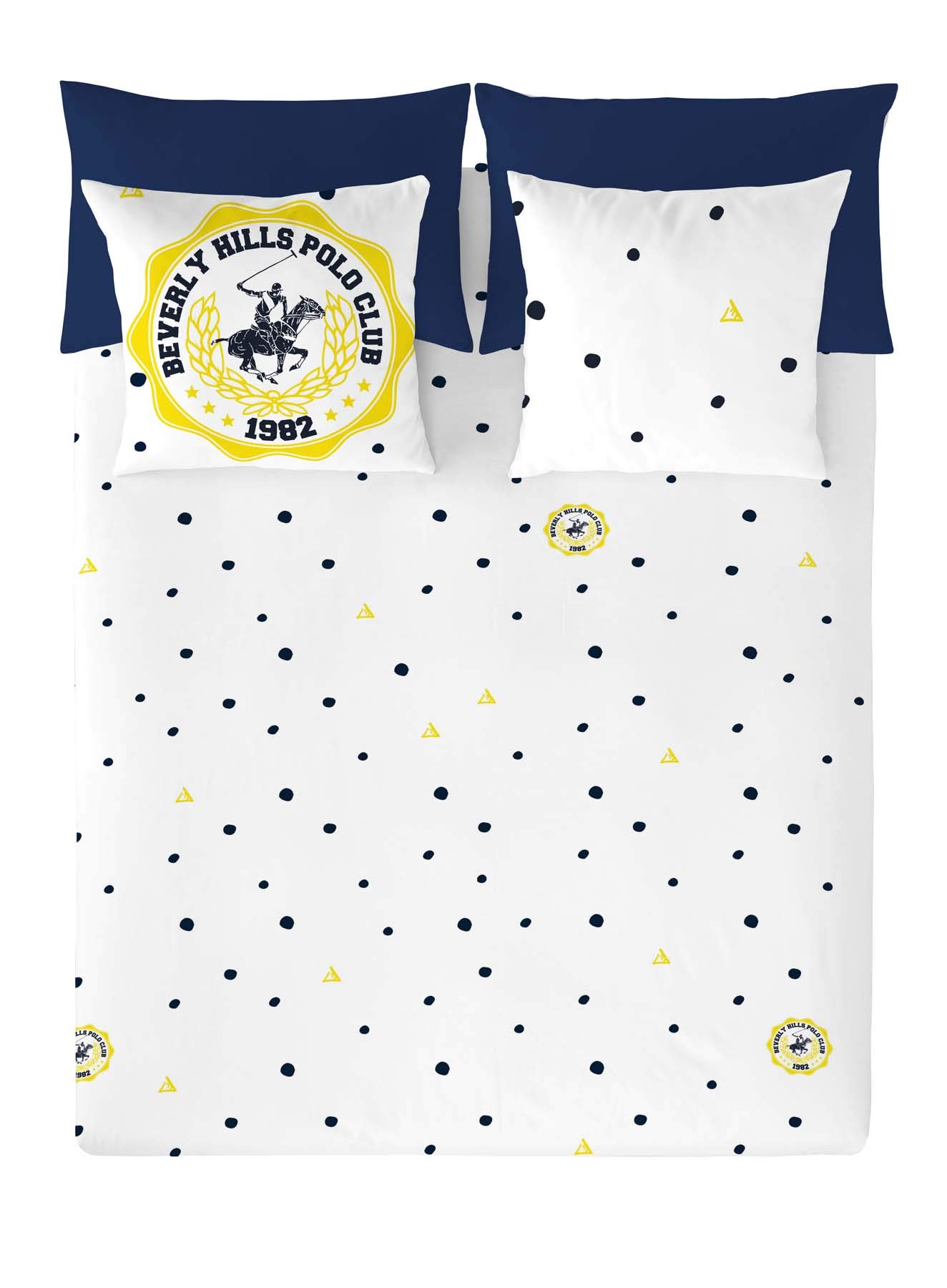 BHPC Nolan Duvet Cover, White, Blue, 135 cm