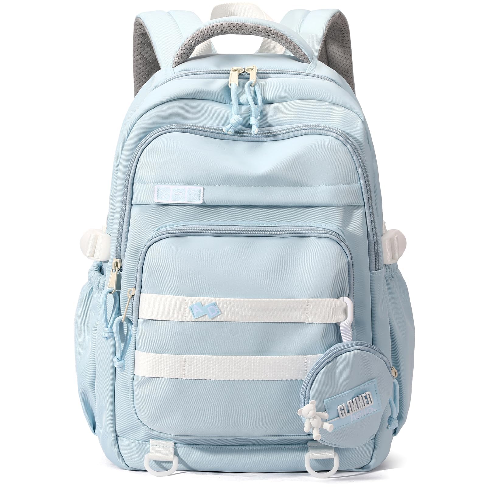 Armbq Children Backpack for Girls Aesthetic School Bags for Teen Girls Elementary Middle Causal Daypacks Blue Girls Bags
