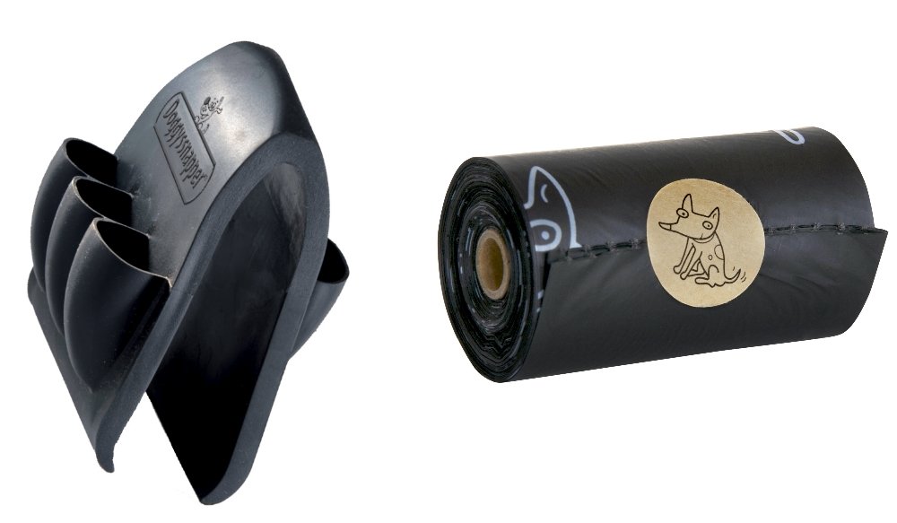 The Sustainable People DS TSP Doggyssnapper - Handy Poo Bag Gripper in Pocket Size, Pooper Scooper, Black, 1 Item