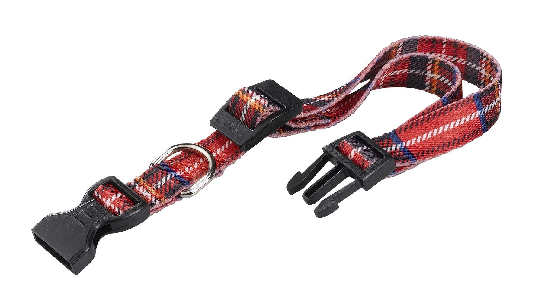 Ferplast Adjustable nylon dog collar FERPLAST CLUB C TARTAN dog various sizes