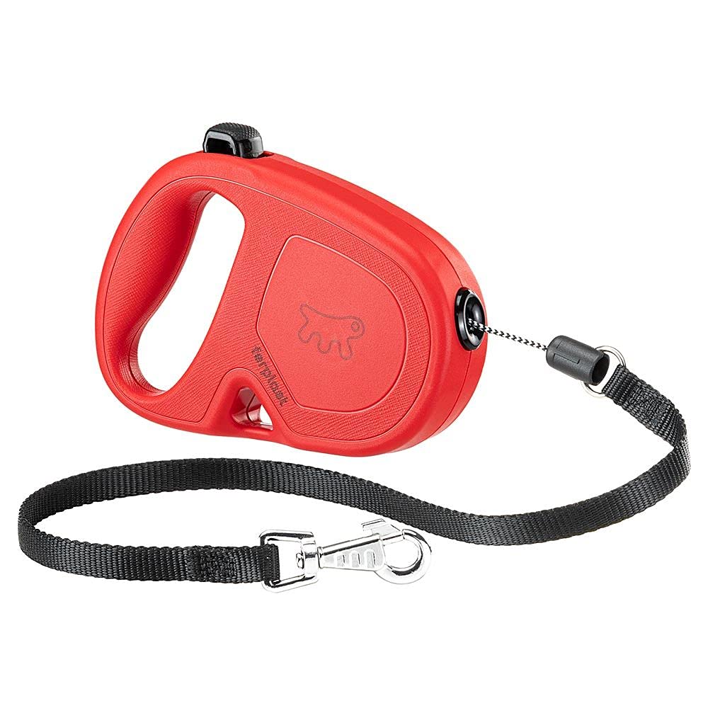 Ferplast Extendable Leash for Medium Dogs FLIPPY ONE CORD S, Retractable cord 4,5 m, max 12 kg, Red