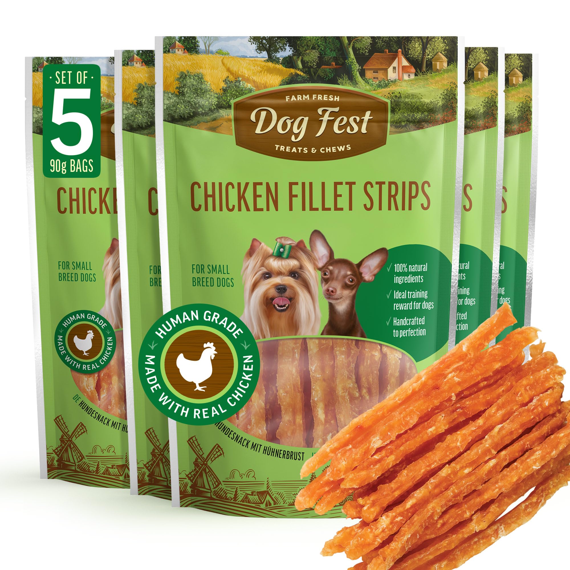 Dog Fest Duck Tenders 55 g (Pack of 1) - High-Protein Dog Treats with 100% Natural Ingredients, for Small Breeds