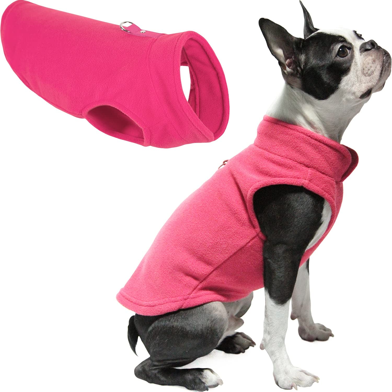 Gooby Every Day Fleece Cold Weather Dog Vest for Small Dogs, Large, Pink