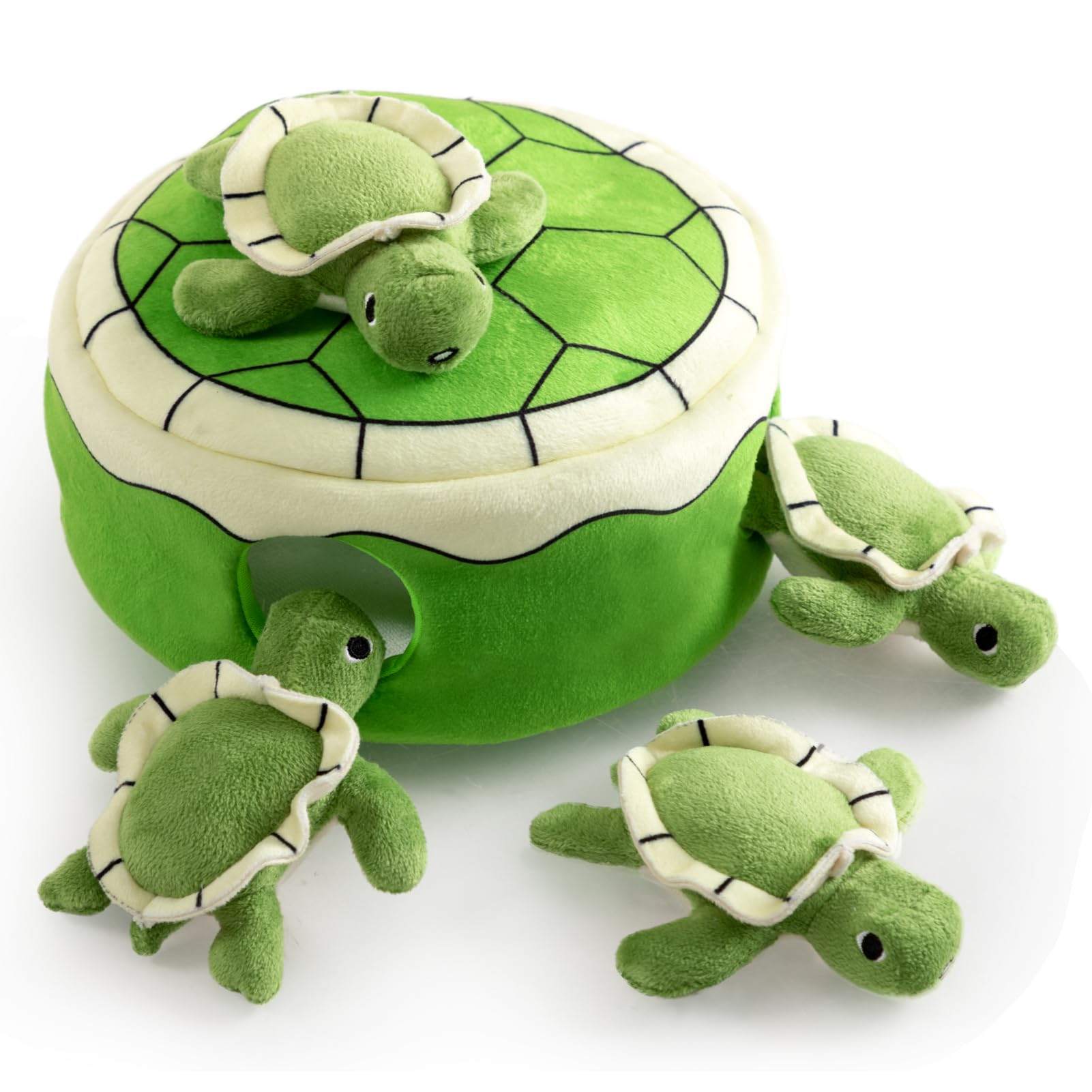 Hollypet Hide and Seek Plush Dog Toys, Squeaky Dog Toys, Large Dog Toys, Plush Dog Toy, Stuffed Animal Dog Toy, Dog Chew Toys for Small, Medium, Large Dogs, Cute Turtle Toy, Indoor Birthday Gifts Toy