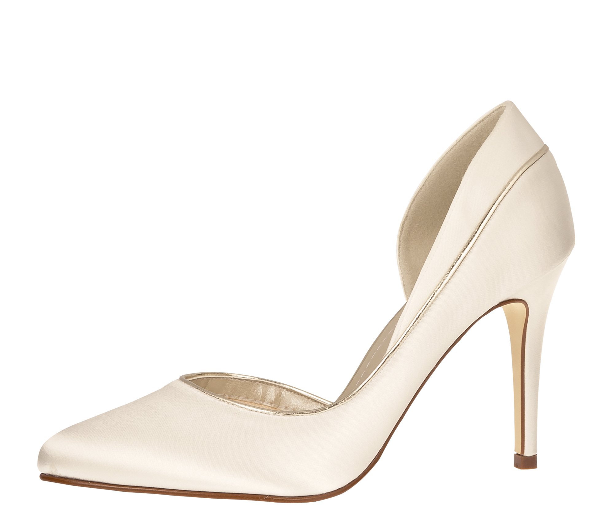 Rainbow Club Bridal Shoes Joanne - Pumps, Ivory/Creme, Wedding Shoes, Satin, Comfortably Padded - Size 40.5 EU (7.5 UK)