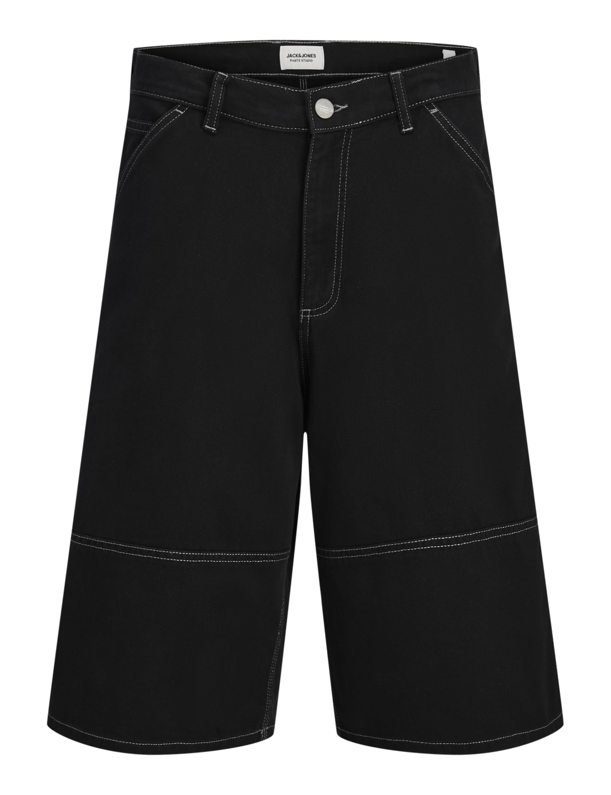 JACK & JONES Men's Jpstowen Contrast Panel Short XLong, Black, L