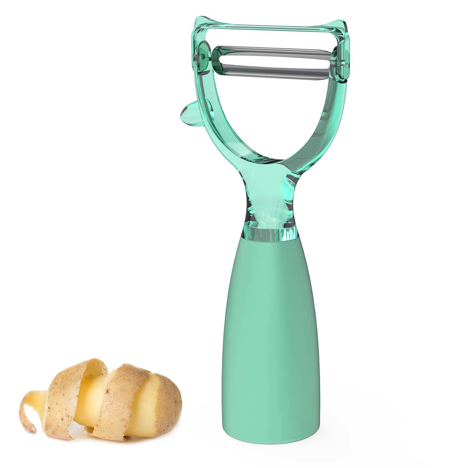 Empava Potato Peeler, Vegetable Peeler, Easy Peeler, Y-Shaped, Stainless Steel, Green