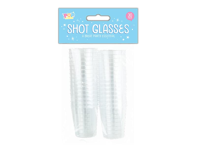 Clear Plastic Shot Glasses, 30 ml (Pack of 30) - Disposable & Stylish Design, Perfect for Parties, Events, and Celebrations