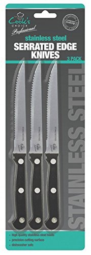 Cook's Choice 3 Pack Professional Stainless Steel Serrated Knife