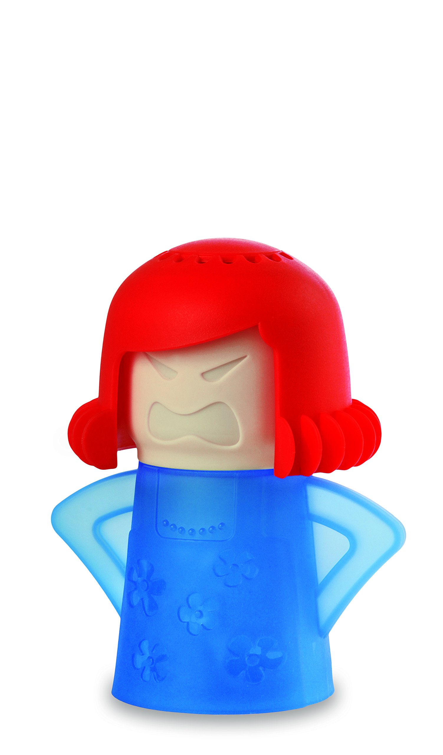 Angry Mama Microwave Cleaner - Red Hair - Blue Base - As Seen on TV - Angry Mama Microwave